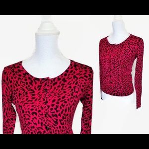 Living Dead Souls Pink Leopard Cardigan